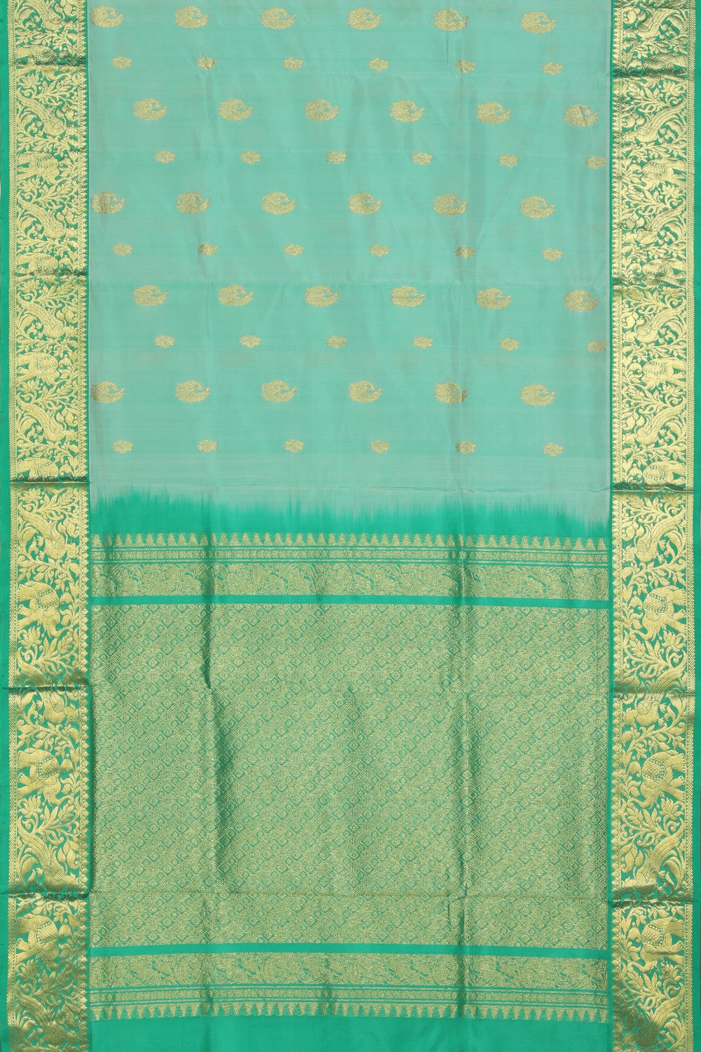 Image of Venkatagiri Silk Sea Green Saree